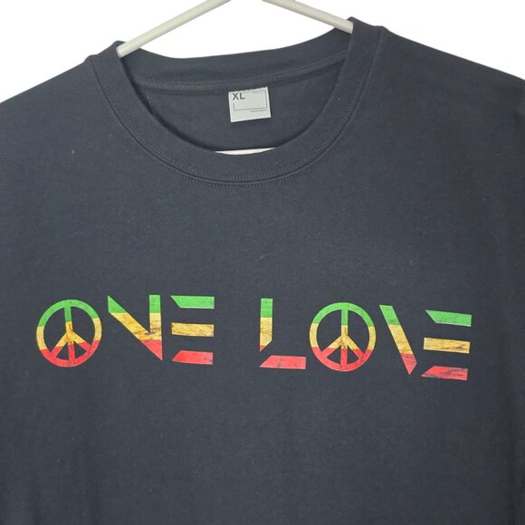 Unisex "One Love" Black Long Sleeve Sweatshirt Size XL - Picture 2 of 5